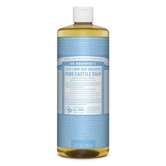 Dr Bronner Pure-Castile Soap 946mL Baby Unscented