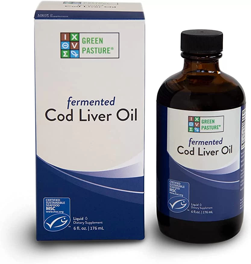 Green Pasture Fermented Cod Liver Oil Orange Flavoured Liquid 176ml