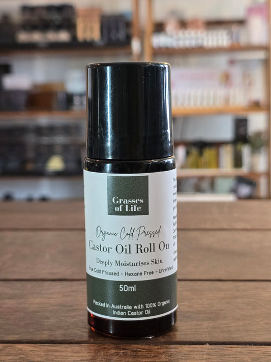 Grasses of Life Organic Castor Oil Roll On 50ml