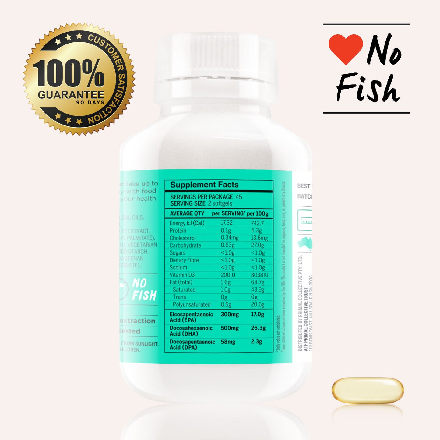 Primal Collective Marine Algae Oil Vegan Omega 3