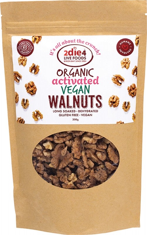 2Die4 Organic Activated VEGAN Walnuts 275g