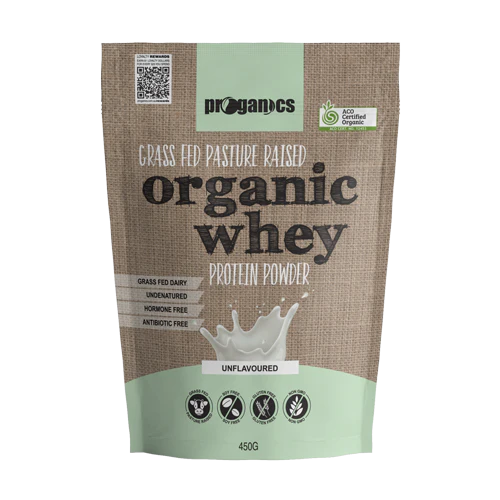 Proganics Grass Fed Organic Whey Protein VANILLA 450g