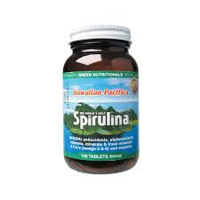 GREEN NUTRITIONALS Hawaiian Pacifica Spirulina Tablets (500mg) 100 Tabs