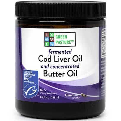 Green Pastures Blue Ice Royal Fermented Cod Liver Oil/Butter Oil Gel - Cinnamon Tingle 188ml