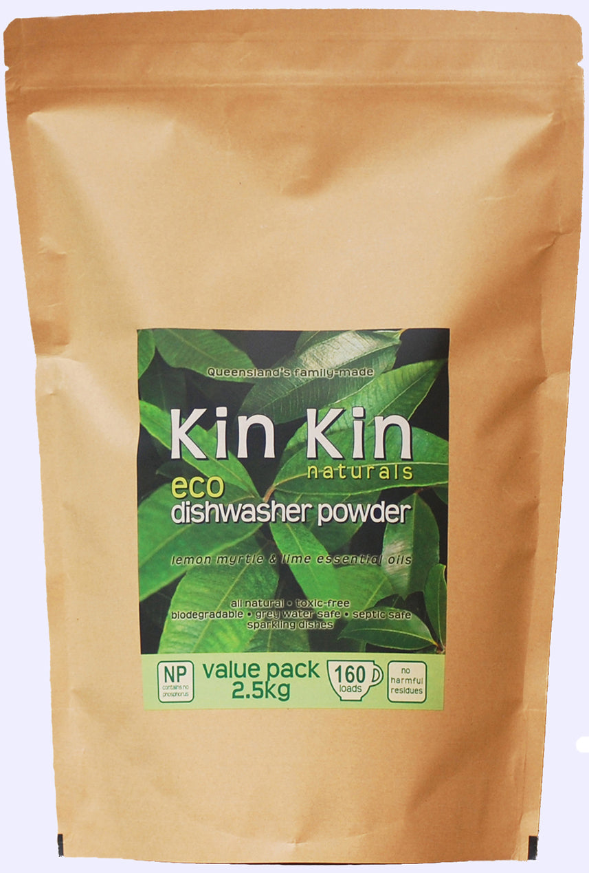 Kin Kin Eco Dishwashing Powder Lemon Myrtle and Lime 2.5kg
